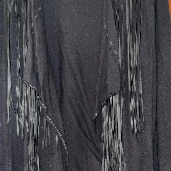 T Party Fashion Black Fringe Cardigan - Picture 3 of 4